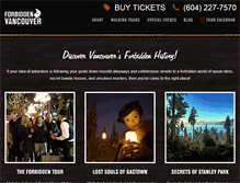 Tablet Screenshot of forbiddenvancouver.ca
